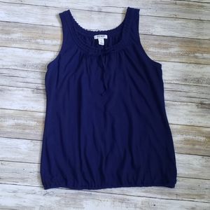 Navy Sleeveless Top